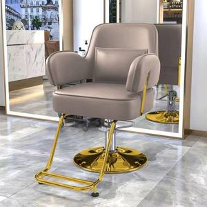 Chaises de salon de coiffure modernes en acier inoxydable, chaises de beauté, chaises de coiffure en cuir, vente de mobilier de salon de coiffure - Product Image 3