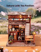 DIY Holz-Miniaturhaus-Set - Kreative Architektur für Miniaturen mit Detaillierten Mini-Spielzeugmöbeln für Bastelliebhaber