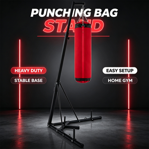 Support <span class=keywords><strong>de</strong></span> <span class=keywords><strong>sac</strong></span> <span class=keywords><strong>de</strong></span> <span class=keywords><strong>boxe</strong></span> suspendu polyvalent et réglable avec crochet en métal robuste, cadre stable à trois pieds pour garage, sous-sol, salle <span class=keywords><strong>de</strong></span> sport - Product Image 1