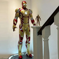 Sculpture décorative grandeur nature personnalisée de Iron Man Mk50 Marvel, version lumineuse, en résine et fibre de verre