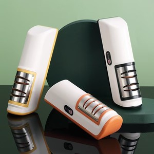 Affûteur de couteaux électrique automatique professionnel, affûteur rapide pour couteaux et ciseaux, outils de cuisine - Product Image 1