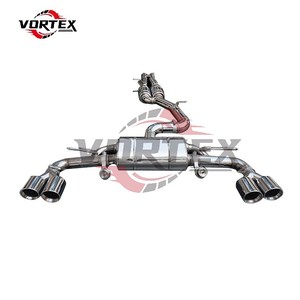 Vortex Chất lượng cao van thép không gỉ catback hệ thống ống xả cho Audi Quad Mẹo muffler - Product Image 2