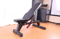 Banc de musculation multifonctionnel réglable inclinable/abaisseable en acier robuste BLD, longueur 1250 mm, rembourré en PU pour la maison/la salle de sport commerciale