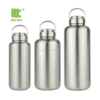 Bouteille d'eau autonettoyante en acier inoxydable 100% avec couvercle en métal à boire direct à double paroi Sports de plein air Escalade écologique