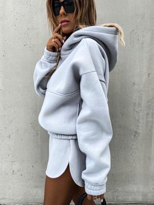 Conjunto de Sudadera con Capucha para Mujer, Invierno 2026, Estilo Urbano Informal, Dos Piezas - Product Image 4