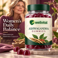 Permen Ashwagandha untuk Wanita, Keseimbangan Hormon, Dukungan Menopause, Dukungan Tiroid