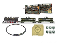 Enfant Puzzle Éducation Militaire Piste Simulation Classique B/O Électrique Rail Voiture Train Jouets Lumière Musique 1 87 Modèle Scène Pour Enfants