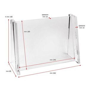 85X10X180mm Glass Trophy <b>Display</b> <b>Rack</b> 240X8X175mm Supplement for Comprehensive Visual Experience - Product Image 2