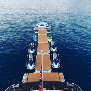 Heavy-Duty Đôi Tường Vải Inflatable Seabob Dock Du Thuyền Động Cơ Thuyền Máy Bay Phản Lực Trượt Tuyết Pontoon Dock Với EVA Pad - Product Image 4