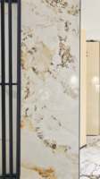 Nouvelle Arrivée Dalle de Pierre Frittée Brillante 1000x3000mm Effet Marbre Résistante aux Acides Antidérapante pour Salon, Hall et Aménagement Paysager