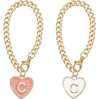 Accesorios de letras con forma de corazón para identificación, decoración para vasos Stanley, adornos, colgantes y llaveros
