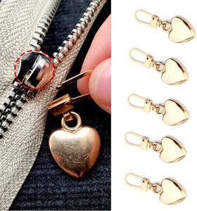 Pc Gold Journey Studio Heart Shaped Zipper Pull Replacement Metal Zipper Backpack Zippers Mend Fixer Repair For Coats <b>Jackets</b> Pa - Product Image 2