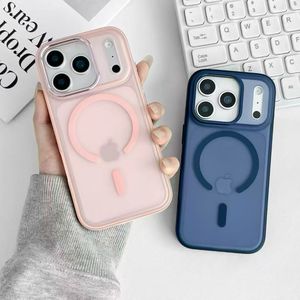 Luxury Metal <strong>Camera</strong> Ring Frosted Translucent Magnetic Phone Case for <strong>iPhone</strong> 17 Pro Max Shockproof <strong>Cover</strong> - Product Image 4