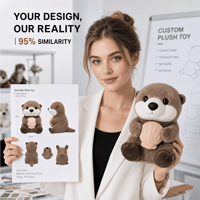 Peluche de Nutria Marina, Mascota de Peluche Personalizada con Logotipo, Directo de Fábrica, Diseño Personalizado, Juguete de Peluche Suave, Regalo Promocional