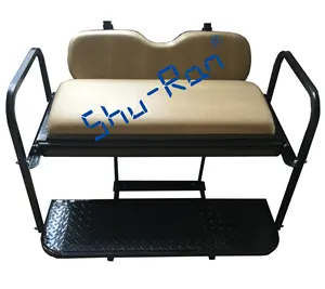 EZGO TXT ชุดที่นั่งแบบพับด้านหลังรถกอล์ฟ,พร้อมเบาะรองนั่งโครงเหล็ก