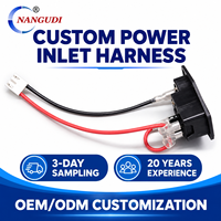 Prise de panneau d'alimentation CA IEC320 C8 C13 C14 avec fusible, prise à interrupteur 3 en 1, prise de câblage PDU UPS 10A noire