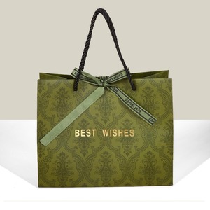 Bolsa de Regalo de Arte de Lujo Ecológica, Cinta Personalizada Impresa en <span class=keywords><strong>Rosa</strong></span>, Materiales Reciclados, Embalaje de Ropa, Pequeñas Empresas, Estampado en Caliente - Product Image 2