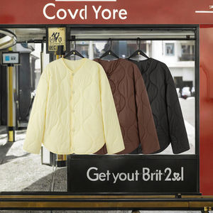 Chaqueta de Mujer Otoño Invierno 2025, Nueva Moda, Cuello Redondo, Botones, Tejido de Poliéster, Informal, Gruesa, Manga Larga - Product Image 3