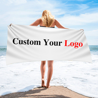 Wholesale Custom Logo Design Cotton Microfiber Beach Towels Quick Dry Custom Printed Swimming Sand Free Microfiber Beach Towels