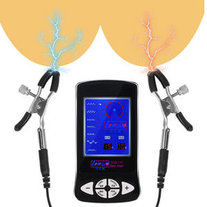 Peredam kejut elektrik puting vagina klip SM hukuman alat seksual sumbat anal produk seksual elektroda ganda - Product Image 6