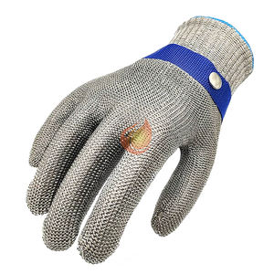 Gants de protection en acier anti-coupure, résistants aux coupures, pour boucher, en maille métallique d'acier inoxydable - Product Image 3