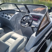 Yacht ponton de luxe de 29 pieds en aluminium soudé avec console centrale, moteur hors-bord de 150 CV, pour la croisière, le tourisme, la pêche sportive et les loisirs