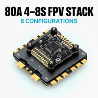Contrôleur de vol en métal Axisflying F722 avec ESC 80A et boîtier de protection pour drone FPV 6S 8S 13 pouces