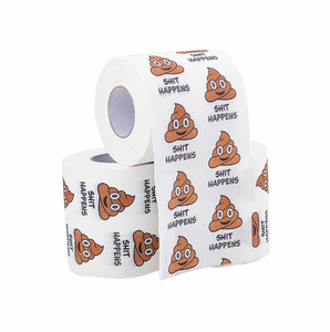 Toiletten papier mit Scheiße passiert Bild, 2-lagiger Zellstoff aus jungfräulichem Holz, natürliche Farbstoffe, anpassbar für Weihnachts knebel geschenke - Product Image 2
