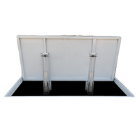 Plancher escamotable pour passage souterrain, porte électrique dissimulée et panneau d'entrée automatique pour sous-sol