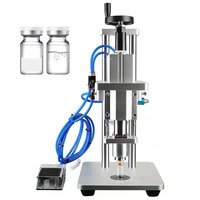 Machine de scellage semi-automatique de bureau pour flacons de liquide oral en verre, ampoules et flacons, avec sertissage de bouchons en aluminium et plastique