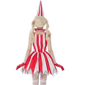 Costume de Clown Maléfique de Cirque pour Halloween, Robe Rouge pour Femme, Tenue de Cosplay Effrayante pour Fête à Thème Horreur et Jeu de Rôle - Product Image 4