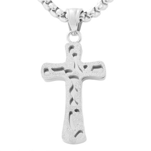 Men's Stainless Steel <b>Cross</b> Pendant Necklace Geometric Design Punk Style Trendy Jewelry 120214 - Product Image 2