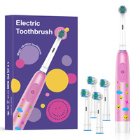 Cepillo de Dientes Eléctrico con Batería de Color Personalizado con Logotipo, Cepillo de Dientes Eléctrico Inteligente de Dibujos Animados a Prueba de Agua para Niños de 3 a 13 Años