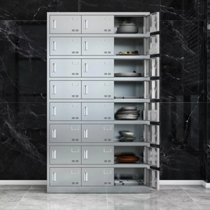 Armoire de rangement en acier inoxydable à 24 portes, casier pour le personnel, armoires en métal imperméables pour le bureau, le salon - Product Image 1