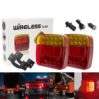 Kit de feux arrière LED magnétiques sans fil rechargeables 12V, clignotants, étanches IP67, construction en alliage d'aluminium, pour camion/remorque