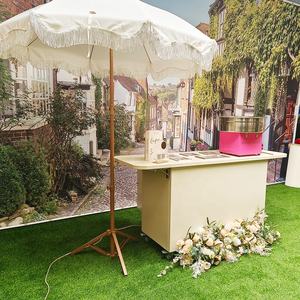 Carretto Personalizzato in Metallo per Caramelle, Carretto Pieghevole Mobile per Zucchero Filato per Attività Commerciali - Product Image 3