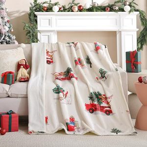Christmas Gift Flannel <b>Blanket</b> <b>Throw</b> <b>Blanket</b> Nap <b>Blanket</b> Holiday Decor Festive Lightweight Breathable for Bedroom Living Room - Product Image 3