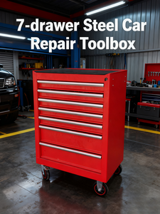 Heavy-Duty 420 Pieces Auto <b>Repair</b> Workshop Mobile Table Drawer Type 7-Drawers Tool Cabinet Tool Box With OEM & ODM Support - Product Image 3