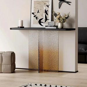 Table console suspendue en acrylique dégradé de luxe léger, style rétro simple médiéval, table d'appoint, table d'entrée, table de porche - Product Image 4