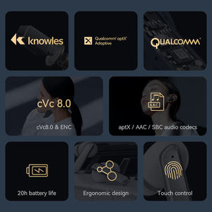 <span class=keywords><strong>Haylou</strong></span>-auriculares <span class=keywords><strong>W1</strong></span> Qualcomm 3040 BT 5,2, cascos Aptx, Hifi, Tws, adaptables, con estructura Dual equilibrada, dinámicos - Product Image 5