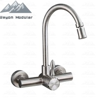 Grifo de Baño Moderno de Montaje en Cubierta con una Sola Manija, Acabado Negro Mate para Mueble de Baño, Hotel, Apartamento