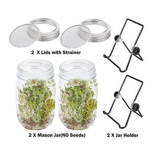 Venta al por Mayor de Frascos de Vidrio Mason de 17 oz, 500 ml y 1000 ml para Germinación de Semillas, Frascos para Hacer Germinación Orgánica, Frascos para Brotes de <span class=keywords><strong>Frijol</strong></span> - Product Image 3