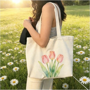 Bolsa de Mano de Lona Estampada Ecológica para Mujer, Bolsa de Mano Pequeña, Bolsas de Lona Personalizadas de Alta Calidad al por Mayor - Product Image 6