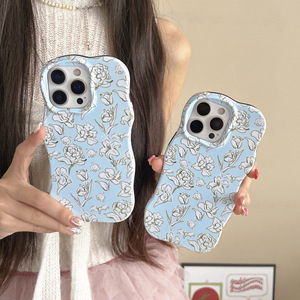 <span class=keywords><strong>Il</strong></span> giglio fresco e in stile è adatto per la custodia del telefono Apple 16promax wave per iPhone15 nuovo modello 14 13 - Product Image 1