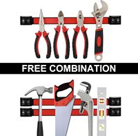 Bande porte-outil magnétique de 12 "6 paquets de barre d'organisation d'outils magnétiques en métal pour garage