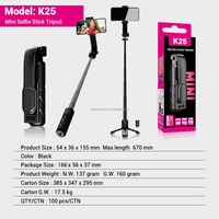 Mini Treppiede Wireless Personalizzato per Selfie con Rotazione a 360°, Supporto Pieghevole Portatile per Smartphone, Ideale per Viaggi e Streaming Live