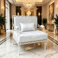 Ensemble de canapés en tissu avec structure en fer torsadé, fauteuil individuel et canapé 3 places, style Mid-Century Modern, mobilier de salon pour salle de sport, centre commercial, villa, vente en gros