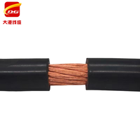 Cable de Soldadura de Cobre con Aislamiento de Goma, Certificado CE H01N2-D YH, 25mm2, 35mm2, 50mm2, 70mm2, 95mm2, de un Solo Núcleo, 100m