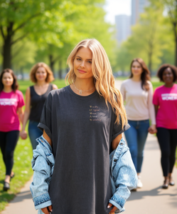 T-shirt da donna originale Worthy 100% cotone vestibilità ampia girocollo casual con stampa a lettere femminista per tutte le stagioni - Product Image 2