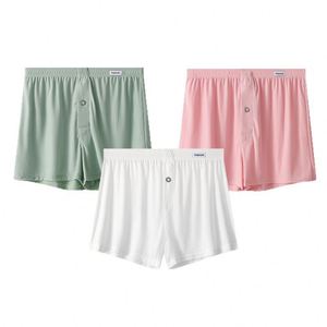 Men's Mid-Rise <b>Boxer</b> Briefs Breathable Ice Silk Knitted Fabric Anti-Bacterial Waist Logo Sports - Product Image 4